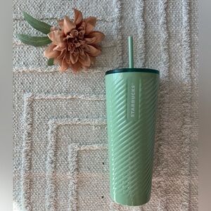 24OZ STARBUCKS CUP Sage Spiral Mint Green Tumbler